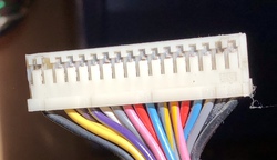 Top view of arcade kick harness cable