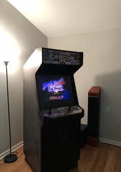Original Street Fighter Alpha arcade hardware running
