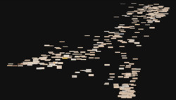 Figure 8 - Zoomed view of the "typeset" outlier cluster of extracted signatures in PixPlot
